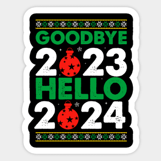 Goodbye 2023 welcome 2024 Sticker